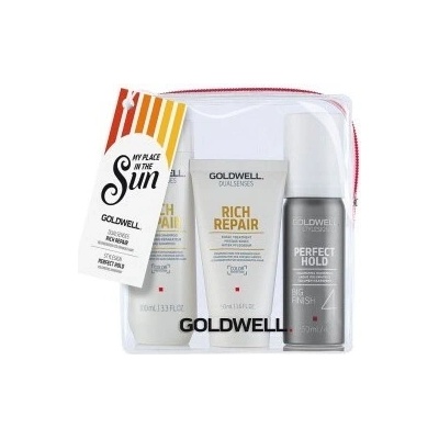Goldwell Dualsenses Rich Repair šampon 100 ml + maska 50 ml + lak na vlasy big finish 100 ml darčeková sada