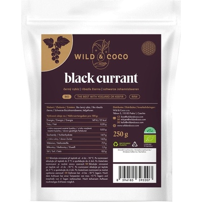Wild&Coco Čierne ríbezle mrazené bio 250 g