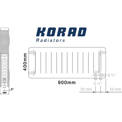 Korad Radiators 22VKP 400 x 900 mm