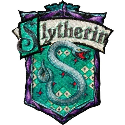 Nažehlovačka znak Zmijozelu Harry Potter 6 x 7,5 cm Monoquick