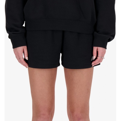 New Balance Kraťasy French Terry Short dámské hladké high waist WS41500BK černá