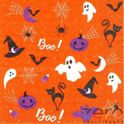 Daisy Ubrousky 3N 20ks Halloween grafika oranžová 33x33cm