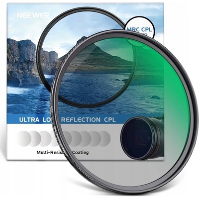 Neewer CPL HD a UV 72mm polarizační filtr, slim verze, MRC