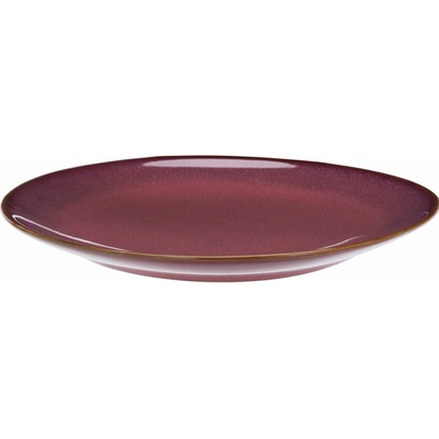 MADAM STOLTZ Kameninový talíř Plum Reactive Glaze 21 cm