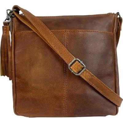 Justified dámská kožená crossbody kabelka koňaková 12.131731 cognac