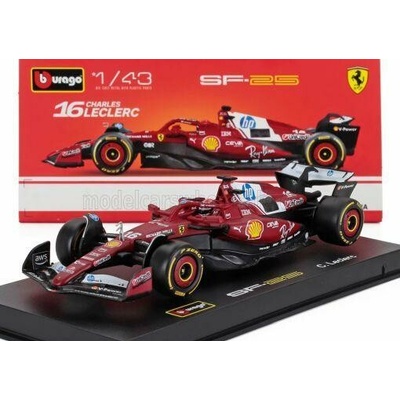 Bburago Ferrari SF 25 2025 16 Leclerc hardcase 1:43
