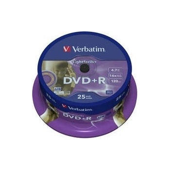 Verbatim DVD+R 4,7GB 16x, 25ks