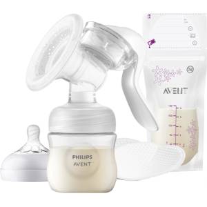 Philips Ръчна помпа за изцеждане Philips Avent - Natural Motion, с 5 броя торбички за кърма (SCF430/20) - ozone