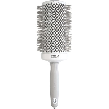 Olivia Garden Expert Blowout Speed Round Brush White & Grey 65 mm