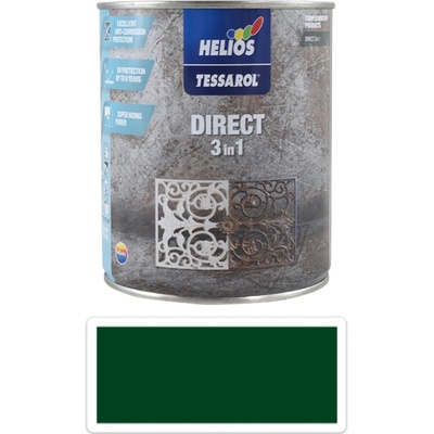 Helios Tessarol Direct 3v1 antikorózna farba na kov 0,75 l zelená