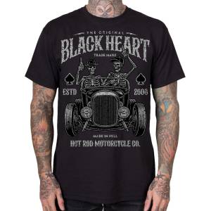 Black heart мъжка тениска с щампа BLACK HEART - HOT RODERS - Black - 21272