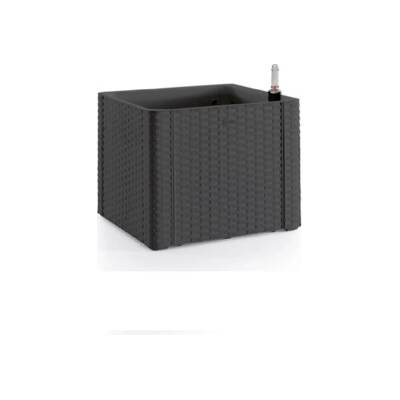 STEFANPLAST Samozavlažovací truhlík NATURAL DELUXE 43x43x33cm antracit