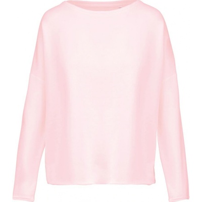 Dámská moderní mikina oversized bledá růžová