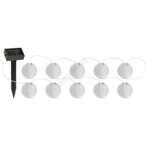 Garden of Eden LED соларен гирлянд 10xLED/1, 2V 300mAh 3, 7m IP44 студена бяла светлина (LC3268)
