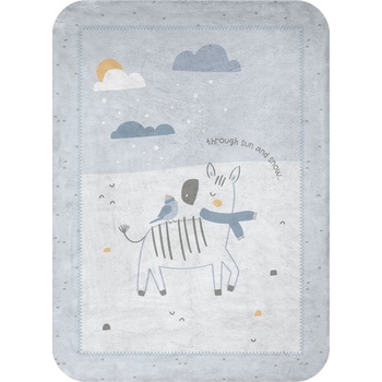 Kikka Boo Супер меко бебешко одеяло 80/110 см Stripy Friends (31103020151)