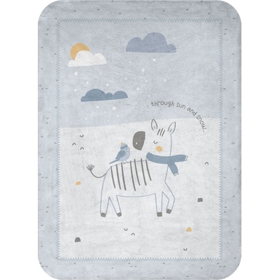 Kikka Boo Супер меко бебешко одеяло 80/110 см Stripy Friends (31103020151)