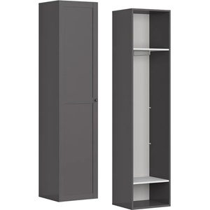 BRW Гардероб flex 50 / 45 / 218 см графит - тесен гардероб за ниша (f57-szafa_zestaw_89-gf)
