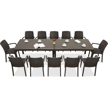 BICA Комплект за хранене за градина Houston/Indiana 12 кафяви Bica (BC9094BRx2-12x9093BR)