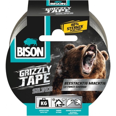 Bison Grizzly Tape lepiaca páska opravná 50 mm x 10 m strieborná