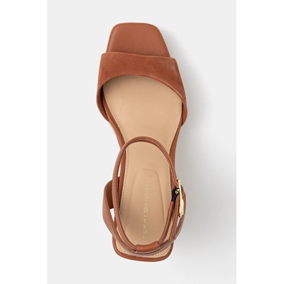 Tommy Hilfiger Кожени сандали Tommy Hilfiger LEATHER & SUEDE HIGH WEDGE ESPAD (FW0FW08803)