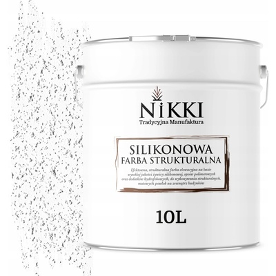 NIKKI Tradycyjna Manufaktura fasádna silikónová štruktúrna farba 10 l snehovo biela