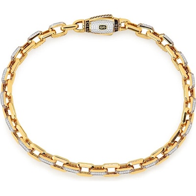 iZlato Forever Monaco Chain bracelet Cavo Alternate Pavé lock IZ30232N
