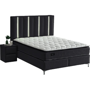 Carmen Тапицирана спалня с матрак mini moonlight 180 х 200 - графит 501 (3560262)