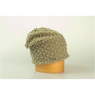 Dámská prodloužená čepice z pleteniny podšitá fleece olivová