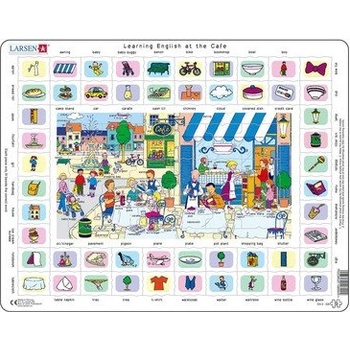 Image 1 of Larsen - Пъзел: Образователен - "Научи английски 2" - 70 части, голям