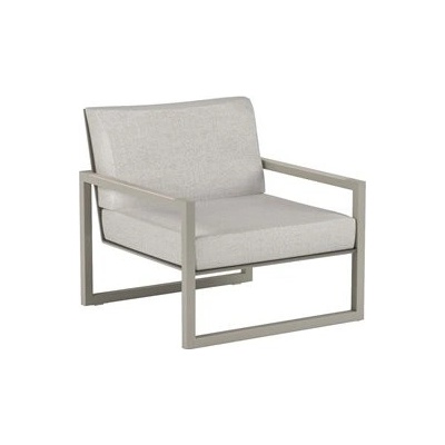 Royal Botania Nerezové nízké křeslo Ninix, 83x83x81 cm, rám nerezová ocel broušená, výplet Batyline cappuccino