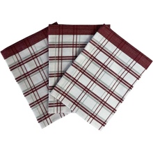 Svitap Tradičné káro 50x70 cm 3 ks bordó