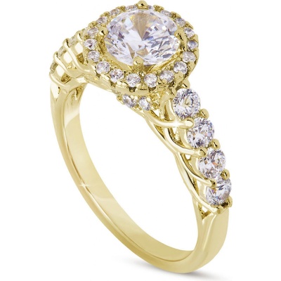 Biju Prstýnek pozlacený kulatý zirkon 4000476 6