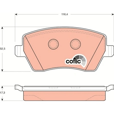 TRW Sada brzdových platničiek kotúčovej brzdy GDB3332