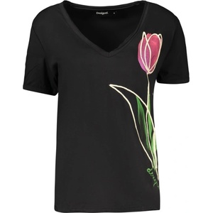 DESIGUAL Дамска тениска с къс ръкав desigual, Размер xs, Цвят Черен (26wwtk38_ne2000)