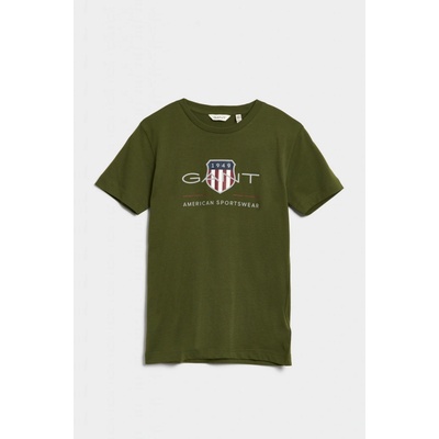 Gant Archive Shield ss T-shirt zelená