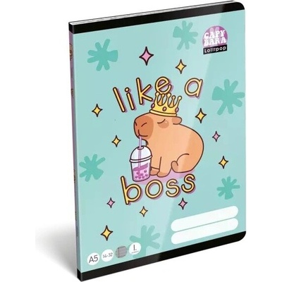 Lollipop Capybara Linkovaný sešit A5 1. třída