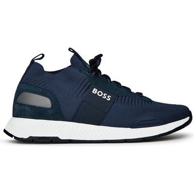 Boss Маратонки Boss Mens BOSS Titanium Knit Contemporary Run Trainers - Reflective Details - Dark Blue 401