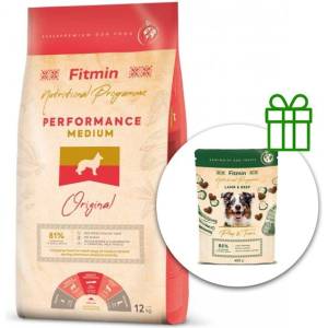 Fitmin Medium Performance 12 кг + Fitmin Play&Train Агнешка и Говеждо БЕЗПЛАТНО