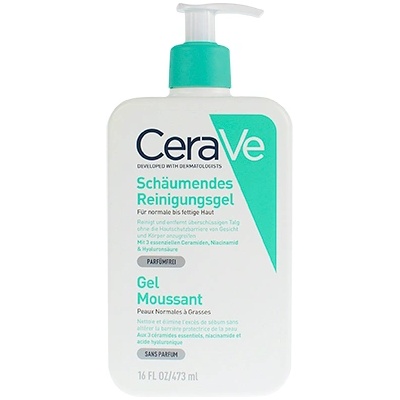CeraVe Foaming Cleanser почистващ пенещ гел за нормална до мазна кожа 473 мл