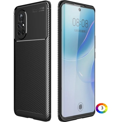 Huawei Nova 8 5G Удароустойчив Carbon Fiber Калъф и Протектор