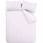 Sassy B Бяло-розово единично спално бельо 135x200 cm Stripe Tease - Sassy B (BD/55502/R/SQS/WHP)