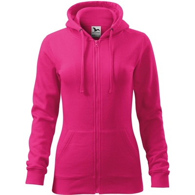 MALFINI Malfini trendy zipper 411 / Дамско яке тип кенгуру с цип по цялата дължина и качулка - лилаво m (4114014)