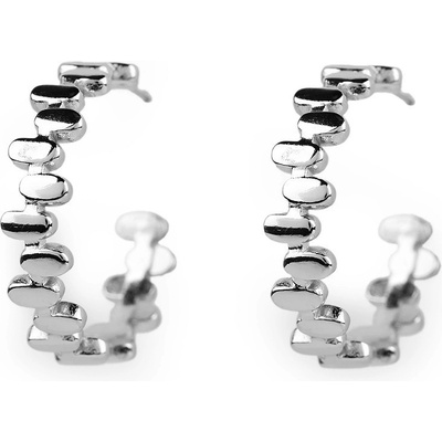 Prima-obchod náušnice z nerezové oceli kruhy platina 109378