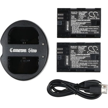 Cameron Sino Батерия със зарядно устройство за Canon EOS 5D Mark II, EOS 7D и други, 2000 mAh, Li-Ion (CS-CB009)