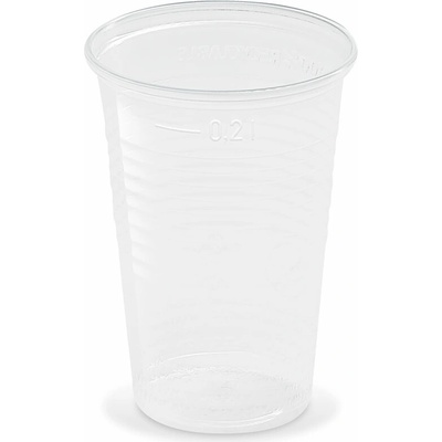 Economy Poháre plastové 200ml priehľadné
