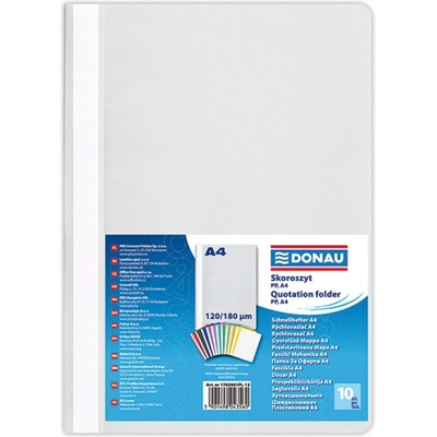 DONAU Папка Donau с прозрачно лице А4, PP, сив (06081-А-СИВ)