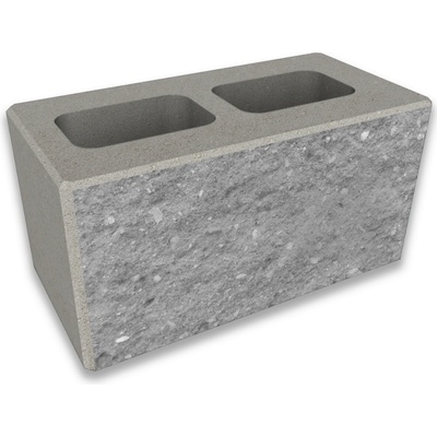 CS-BETON Tvárnice plotová štípaná CS Blok 20 koncová šedá 200×400×200 mm