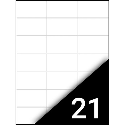 Fortuna Етикет FORTUNA 70x42, 3mm универсален 2100 етикета/кутия 100 листа/кутия 01.01320 (01.01320)