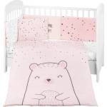 KikkaBoo Бебешки спален комплект 6 части 70/140 Bear with me Pink (41101060120) - tary