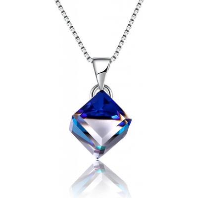 Elanis Jewel Stříbrný náhrdelník Swarovski® Crystal Blue AB EJ00563
